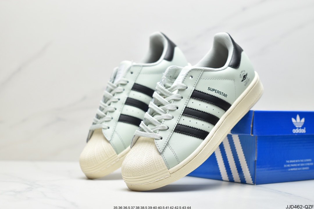 adidas clover Originals Superstars ”White/Red Laceless”” black and green GZ2751