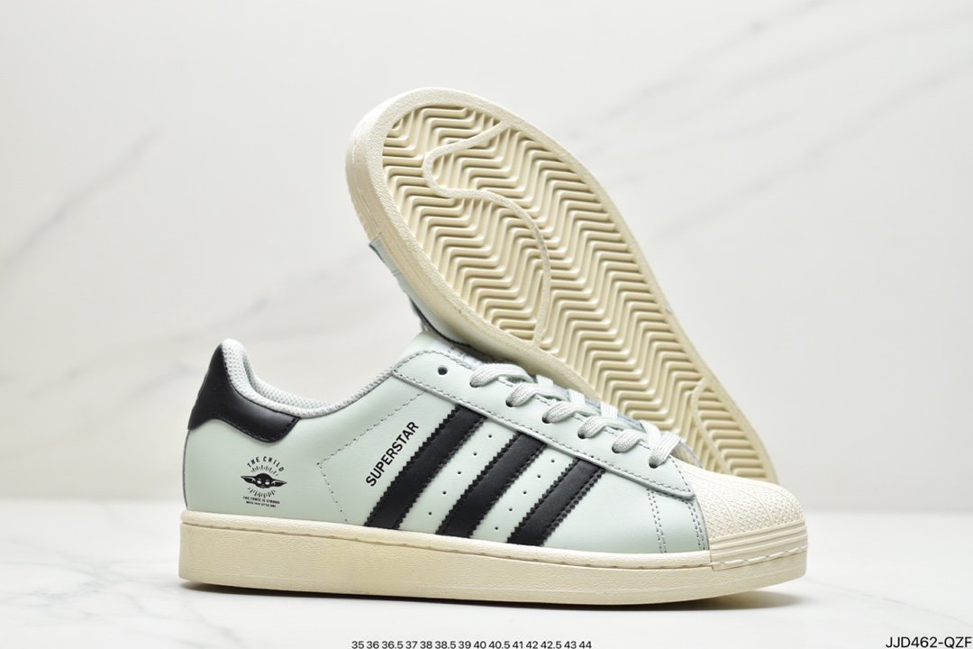 adidas clover Originals Superstars ”White/Red Laceless”” black and green GZ2751