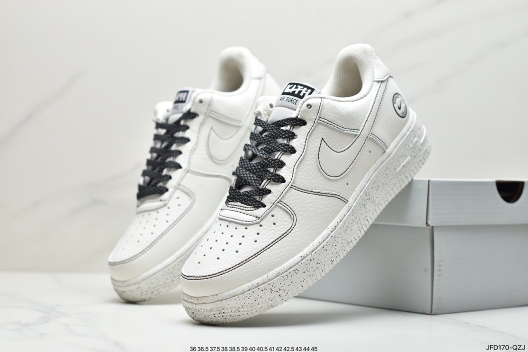 Uninterrupted x NIKE Air Forece 1 ”MORE THAN” ”Beige Signature Graffiti” Air Force One Stars High-Top Sneakers DW8802