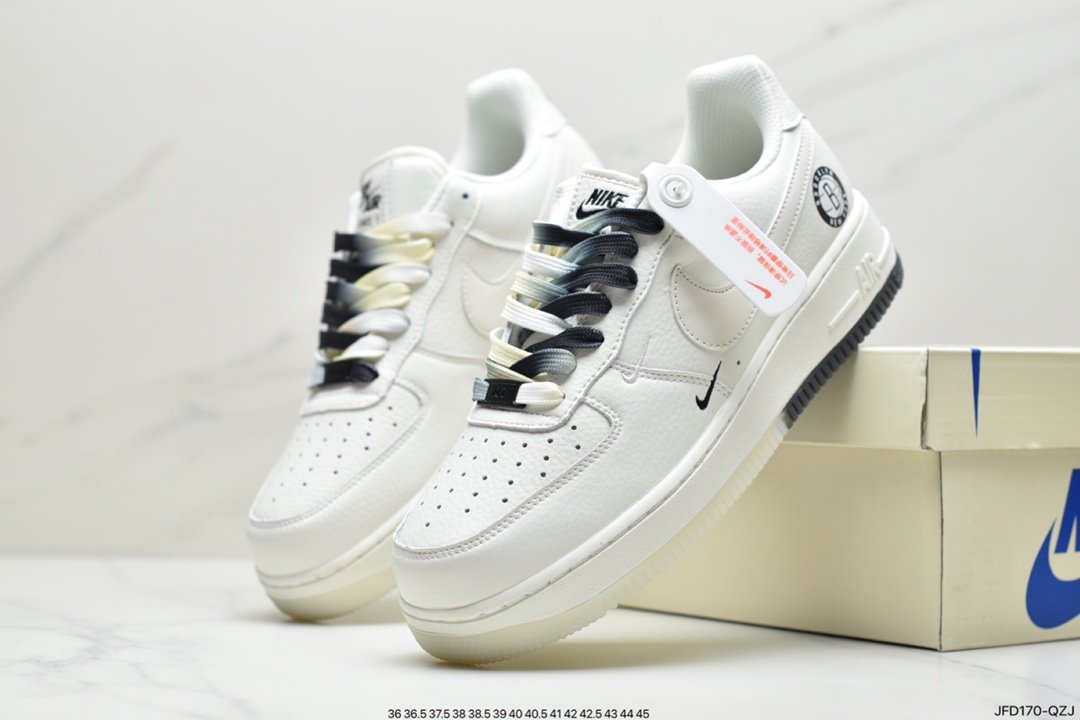 Uninterrupted x NIKE Air Forece 1 ”MORE THAN” ”Beige Signature Graffiti” Air Force One Stars High-Top Sneakers DW8802