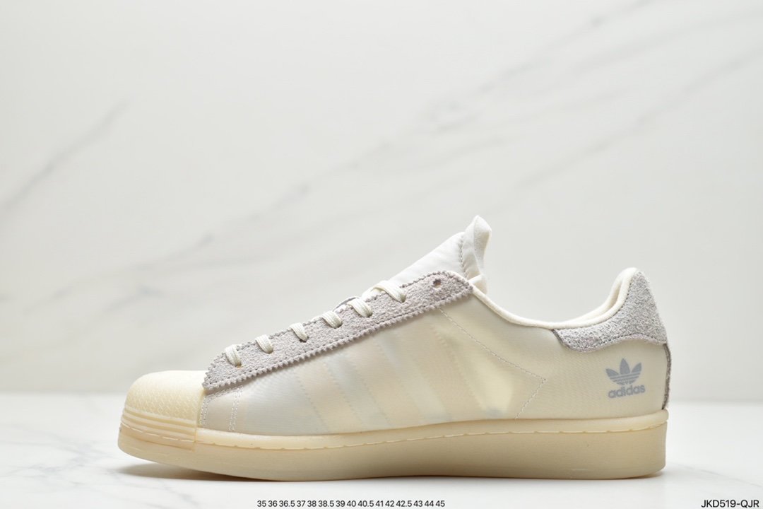 Eason x ADIDAS Superstar Eason Chan joint side transparent white shell-toe sneakers FX8116