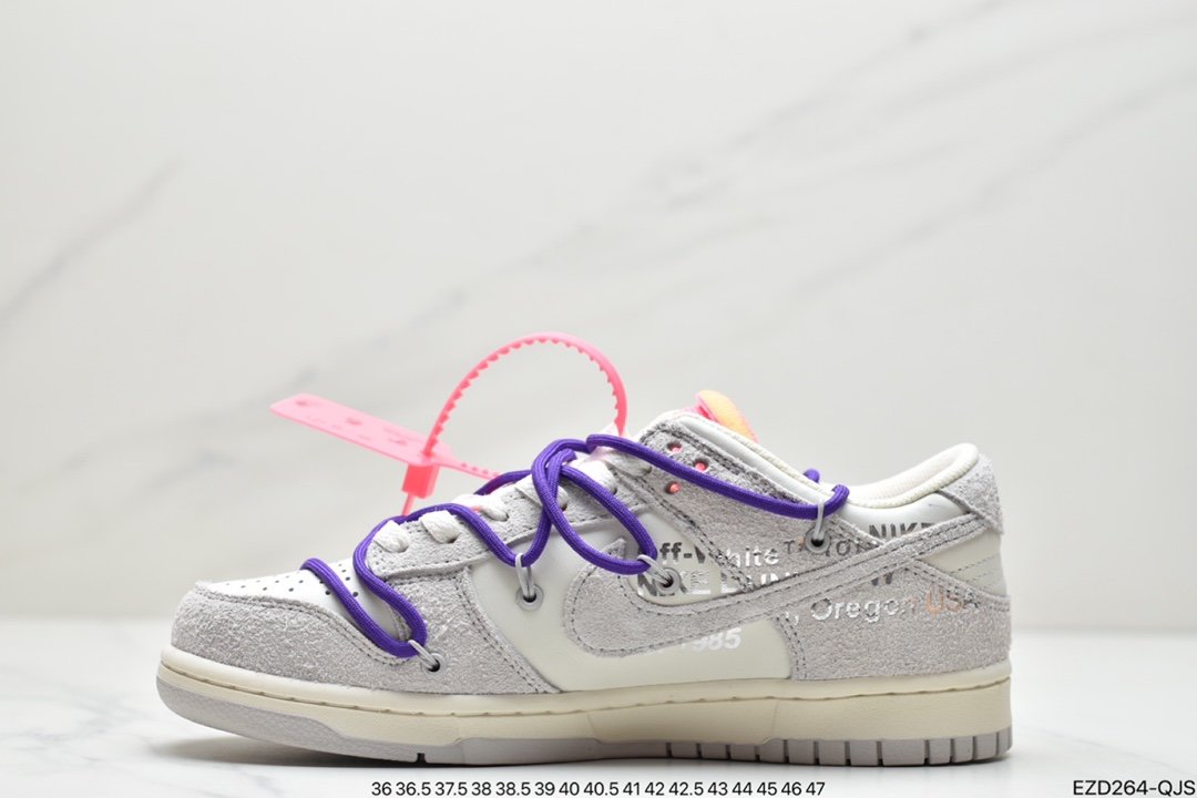 Off-White x Nike Dunk Low NO.3 White Shoelace Blue Buckle DM1602-124