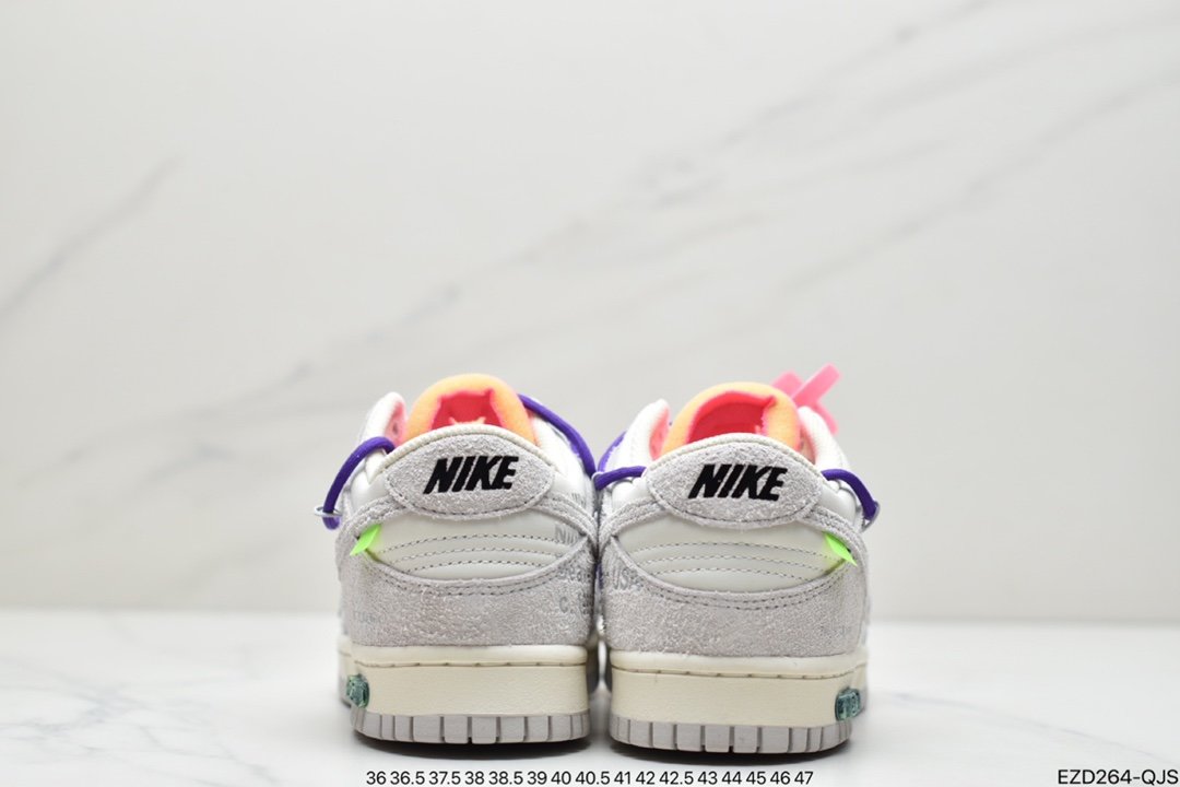 Off-White x Nike Dunk Low NO.3 White Shoelace Blue Buckle DM1602-124