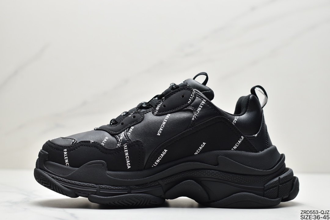 Balenciaga Triple S Clear Sole Sneaker ”Army Green/Black” fashion retro thick bottom increased versatile casual sports grandpa sneakers ”541624