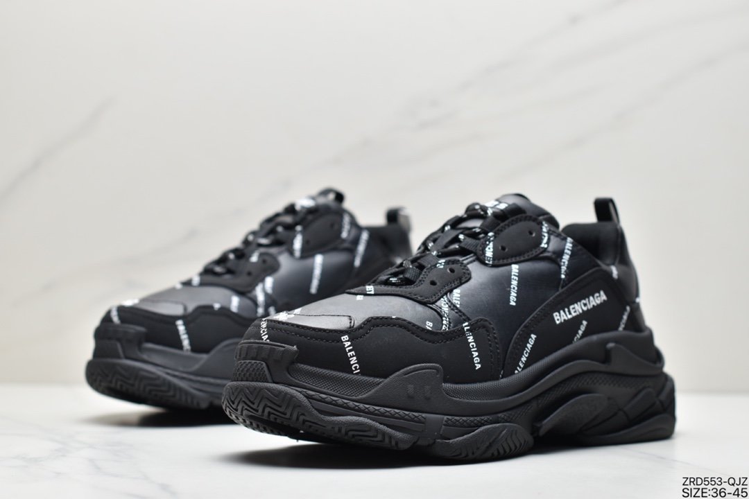 Balenciaga Triple S Clear Sole Sneaker ”Army Green/Black” fashion retro thick bottom increased versatile casual sports grandpa sneakers ”541624