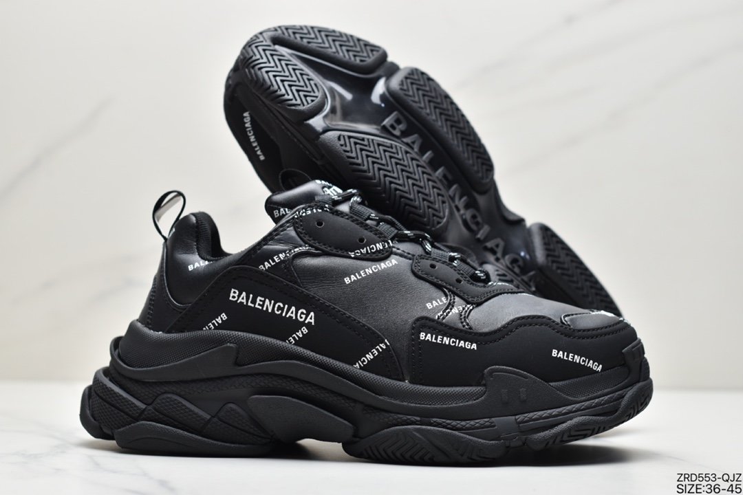 Balenciaga Triple S Clear Sole Sneaker ”Army Green/Black” fashion retro thick bottom increased versatile casual sports grandpa sneakers ”541624