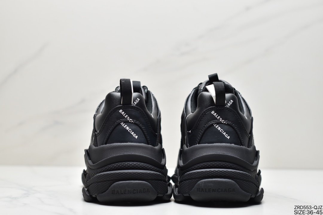 Balenciaga Triple S Clear Sole Sneaker ”Army Green/Black” fashion retro thick bottom increased versatile casual sports grandpa sneakers ”541624