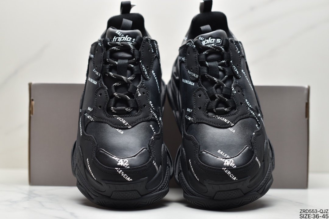 Balenciaga Triple S Clear Sole Sneaker ”Army Green/Black” fashion retro thick bottom increased versatile casual sports grandpa sneakers ”541624