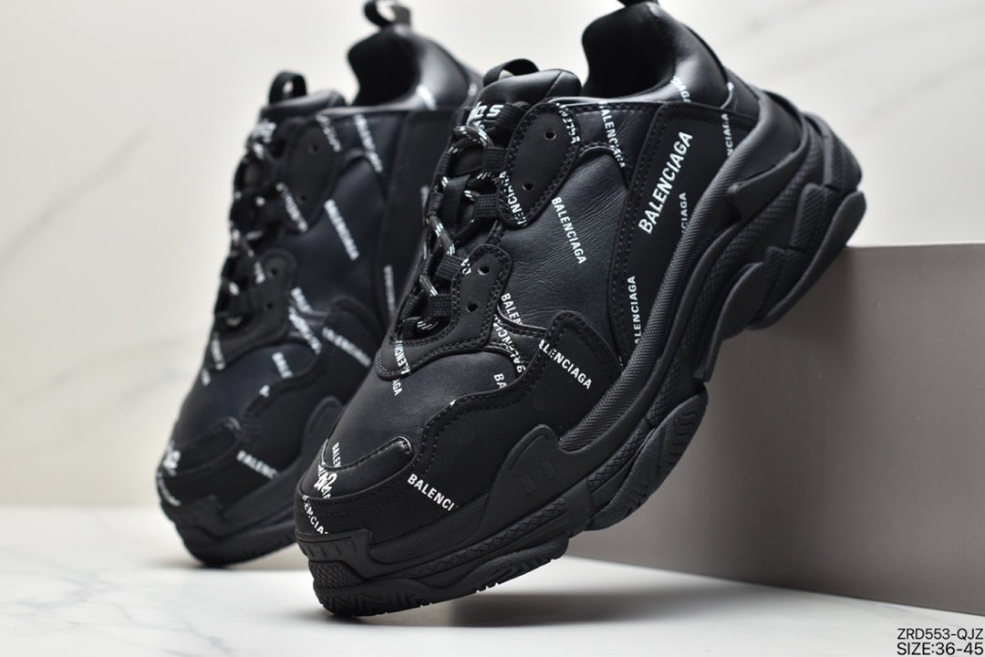 Balenciaga Triple S Clear Sole Sneaker ”Army Green/Black” fashion retro thick bottom increased versatile casual sports grandpa sneakers ”541624