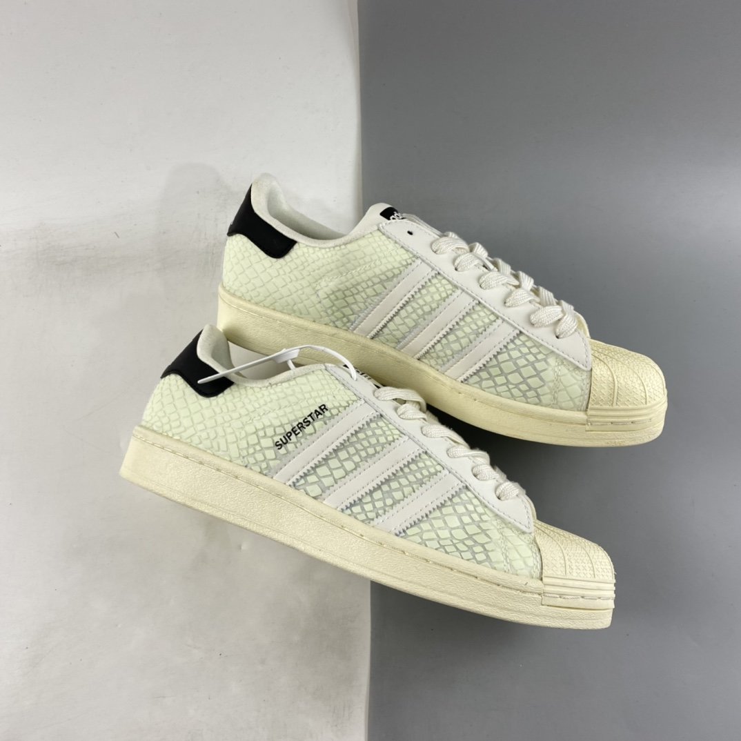 ADIDAS Originals Superstar clover shell head classic all-match casual sports shoes white snake FY5253