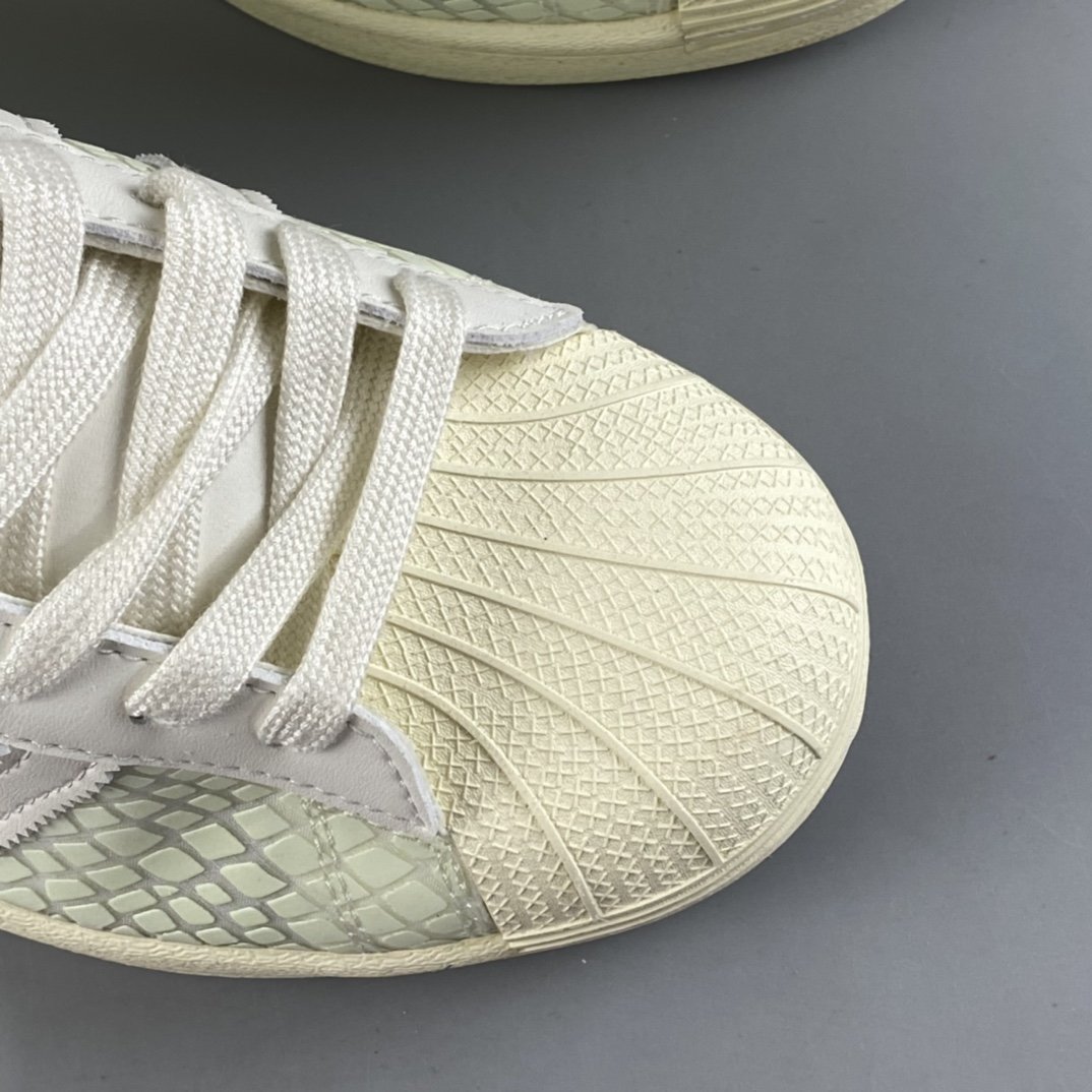 ADIDAS Originals Superstar clover shell head classic all-match casual sports shoes white snake FY5253