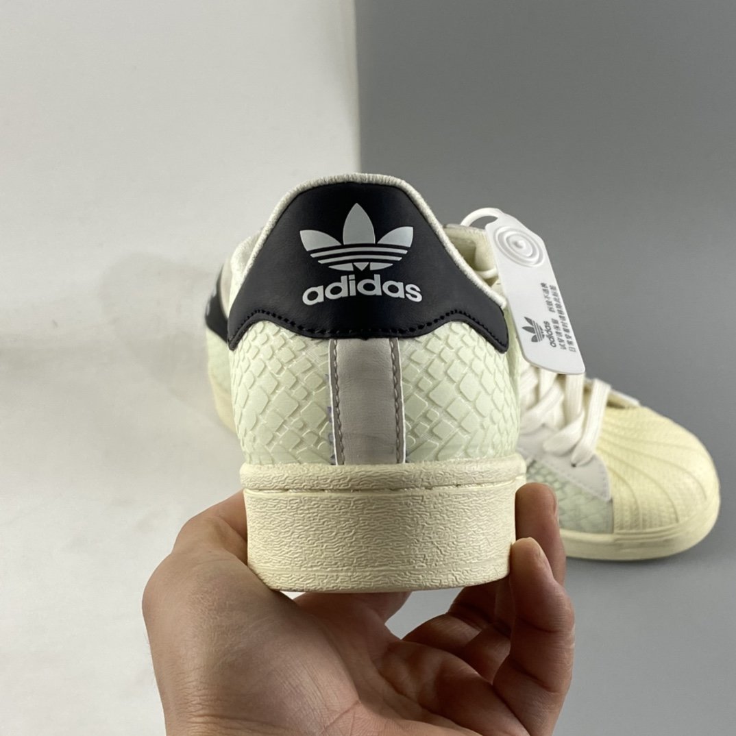 ADIDAS Originals Superstar clover shell head classic all-match casual sports shoes white snake FY5253