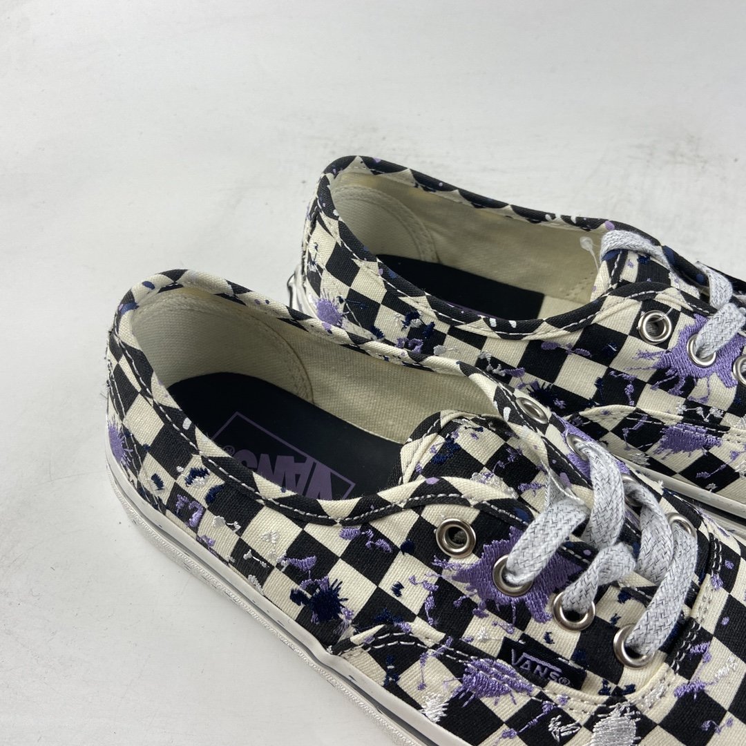 Vans Authentic 44 DX Anaheim series embroidered ink splash low-top sneakers VN0A5KX48FI