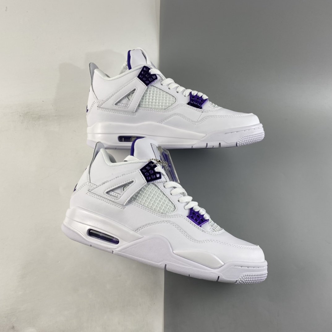 Air Jordan 4 ”Court Purple” AJ4 Joe 4 White Purple Head Layer True Standard CT8527-115