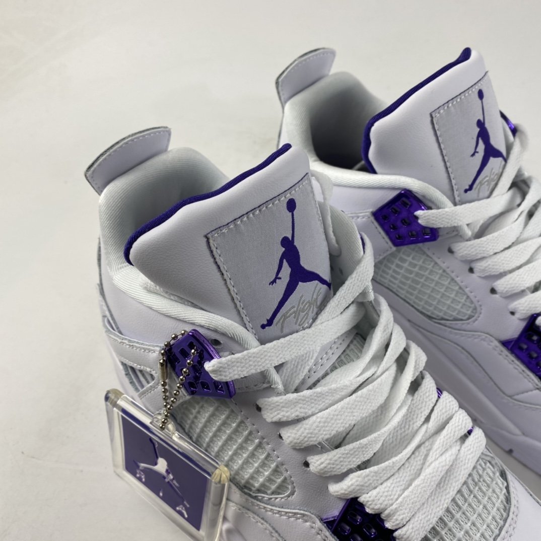 Air Jordan 4 ”Court Purple” AJ4 Joe 4 White Purple Head Layer True Standard CT8527-115