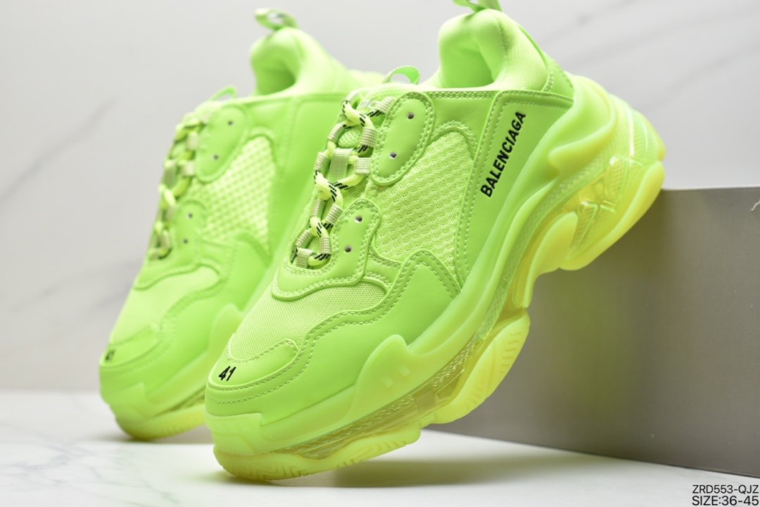 Balenciaga Triple S Clear Sole Sneaker ”Army Green/Black” grandpa sneakers