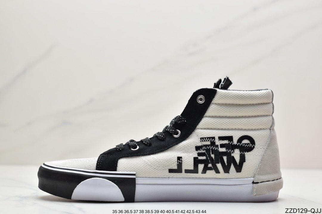 Wans/Vans Sk8-Hi Reissue Ca Zipper Deconstructionism High Top Canvas Casual Sports Shoes