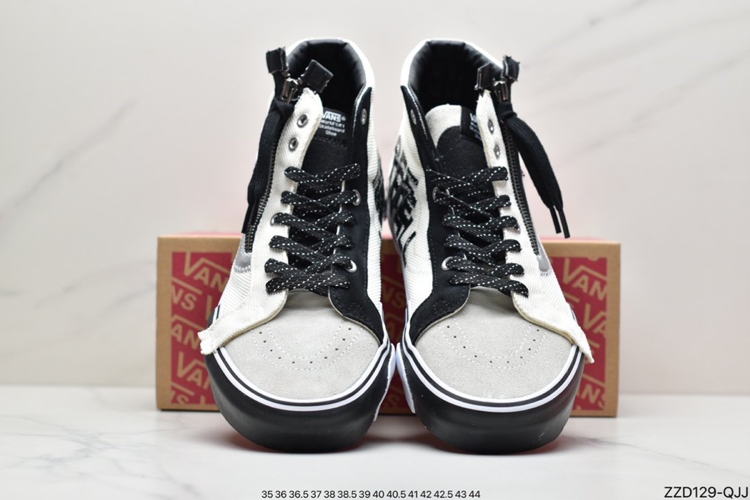 Wans/Vans Sk8-Hi Reissue Ca Zipper Deconstructionism High Top Canvas Casual Sports Shoes