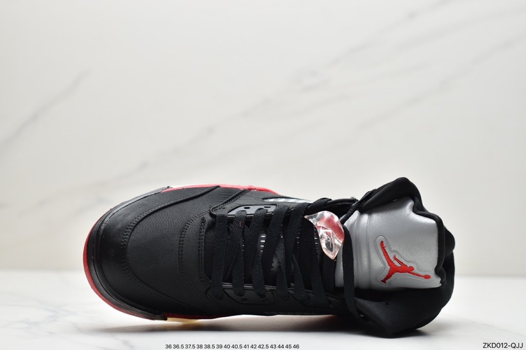 Air Jordan 5 Satin ”Bred” Black Rose Silk 136027-006