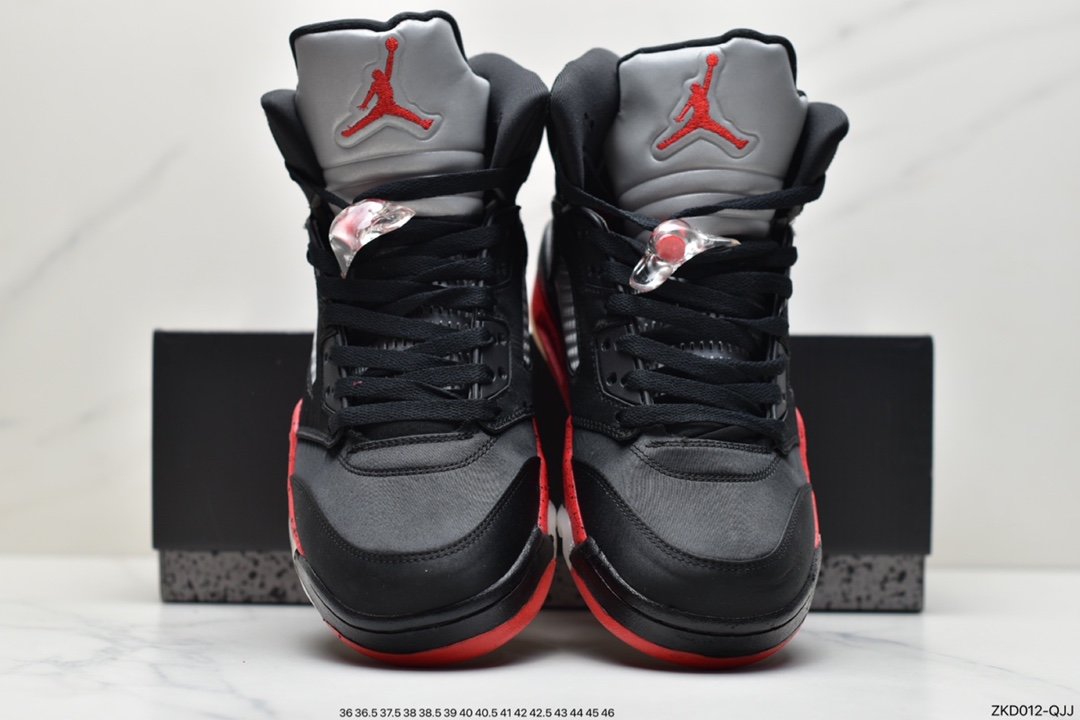 Air Jordan 5 Satin ”Bred” Black Rose Silk 136027-006