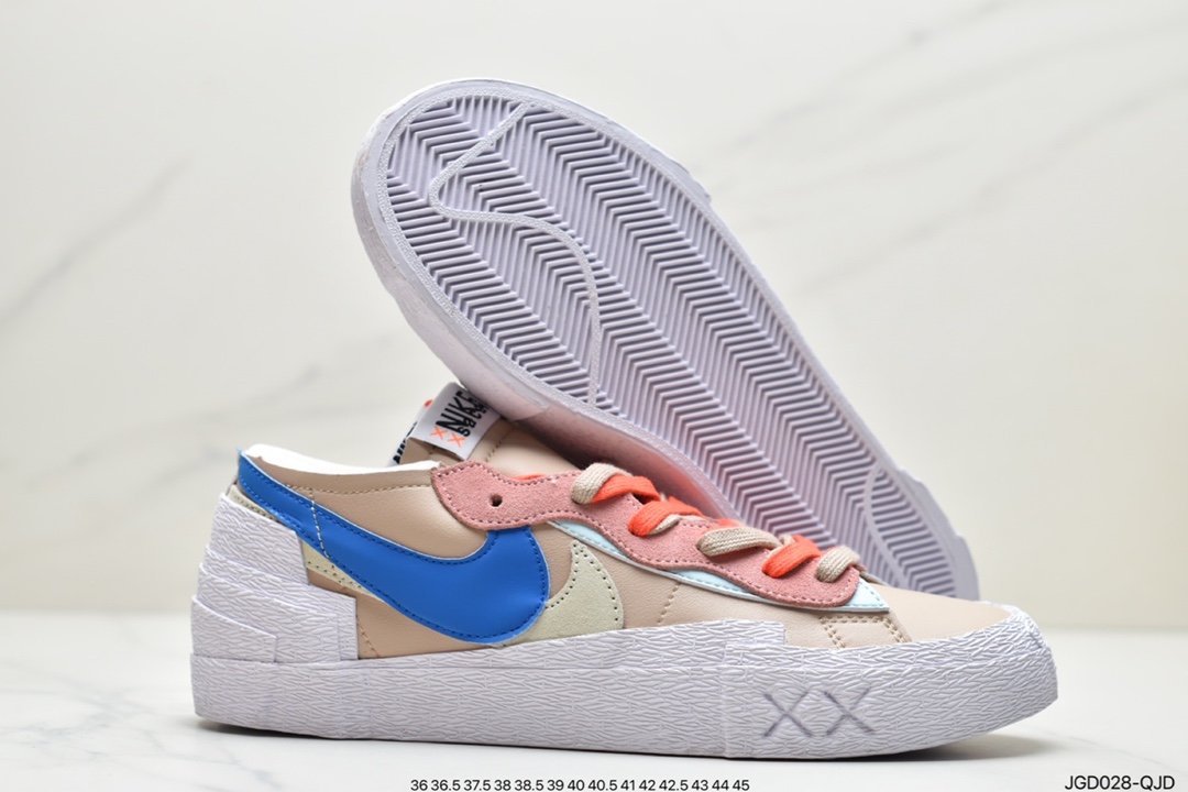 joint Japanese deconstruction aesthetic brand SACAI x Nike Blazer Low overlapping design avant-garde pioneer low-top all-match sneakers DM7901