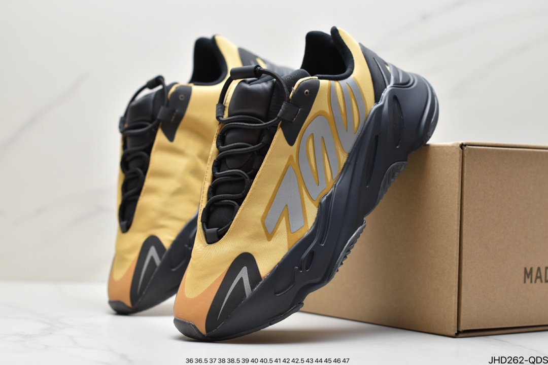 Adidas Yeezy 700 V3 Coconut Retro Daddy Shoes Series/Black and Yellow GZ0717