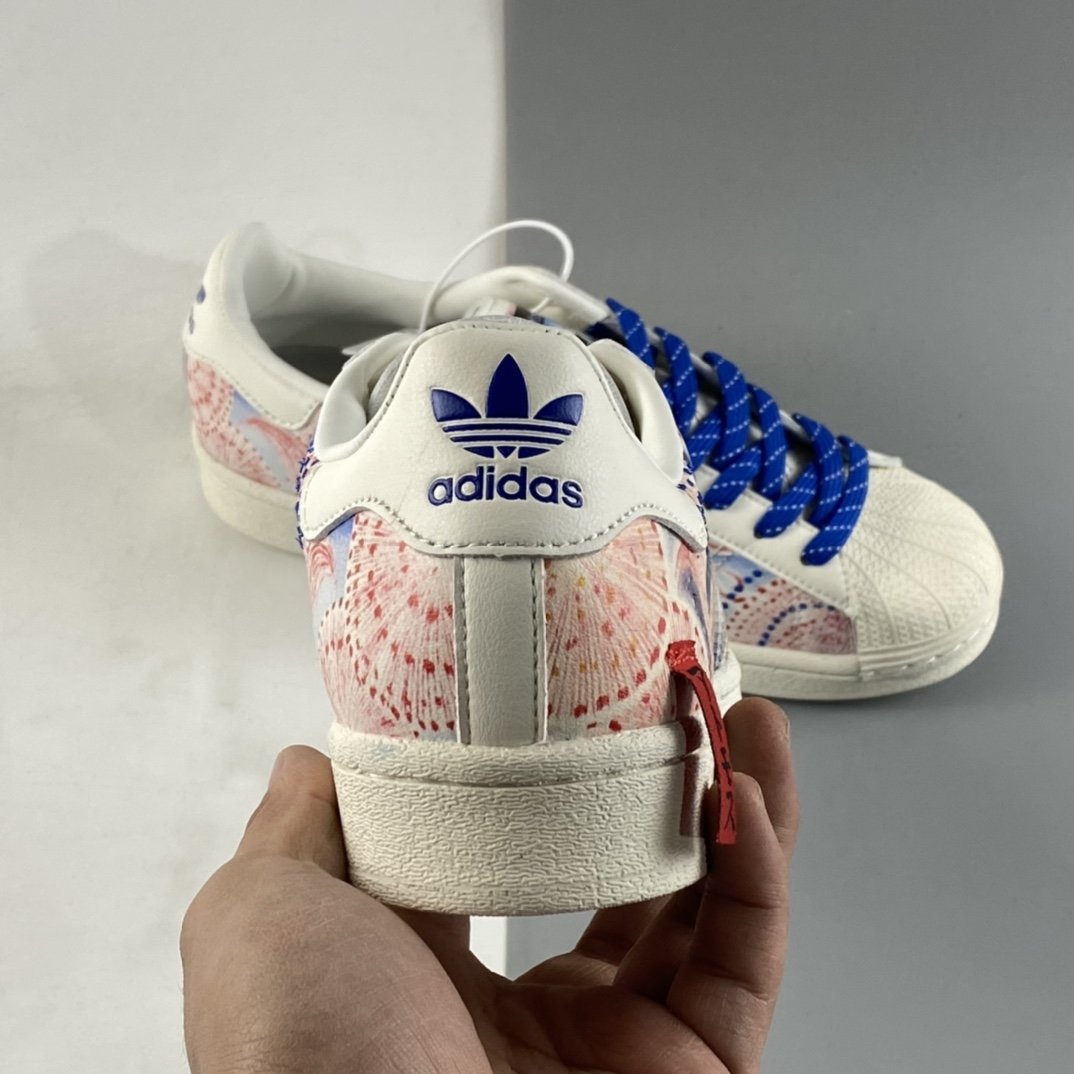 Adidas Superstar SST Stmos Co-branded Ukiyo-e Graffiti Shell Toe Full Head Layer Casual Shoes GX7791