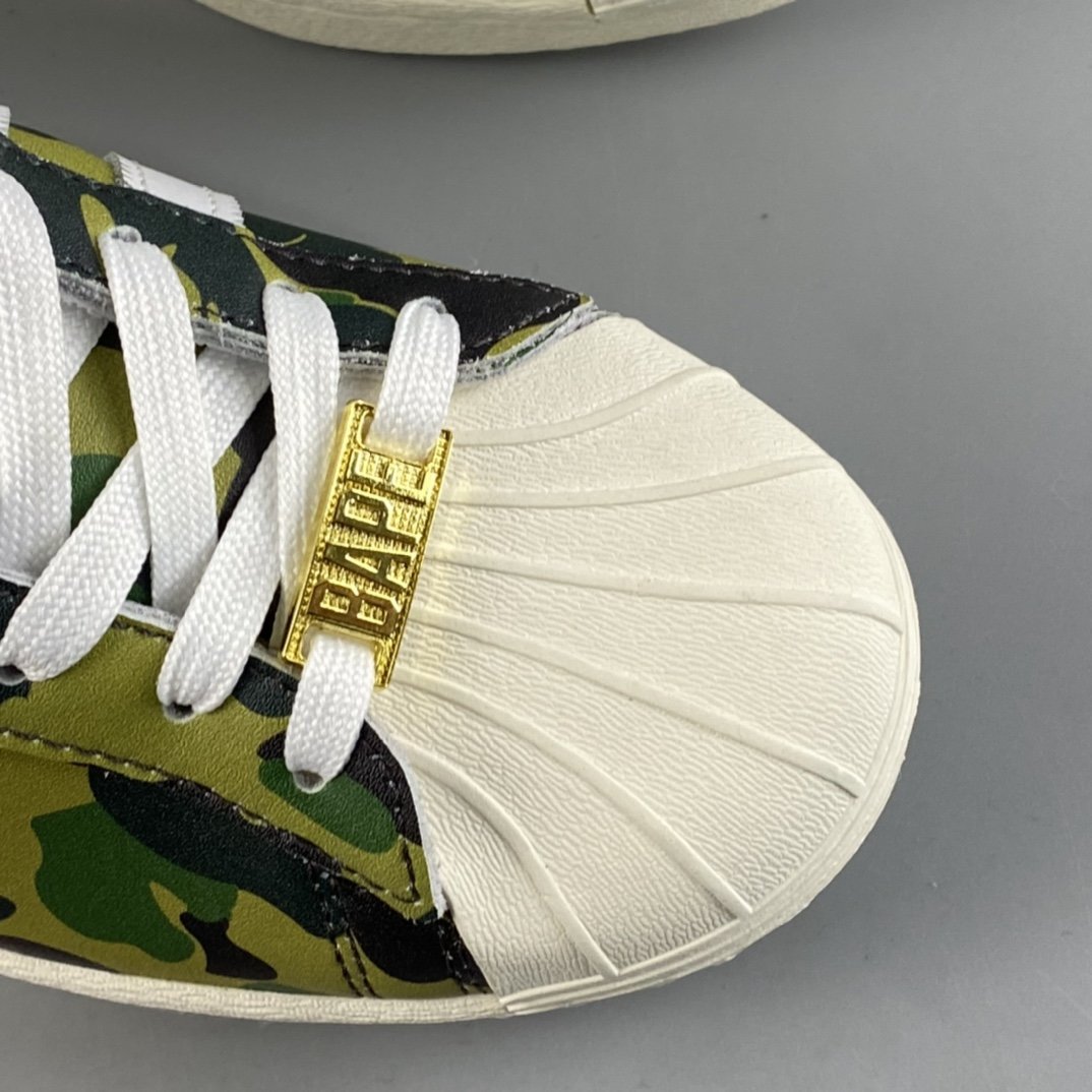 BAPE x Adidas Superstar 80s ape-man joint shell-toe full-top casual sneakers GZ8981