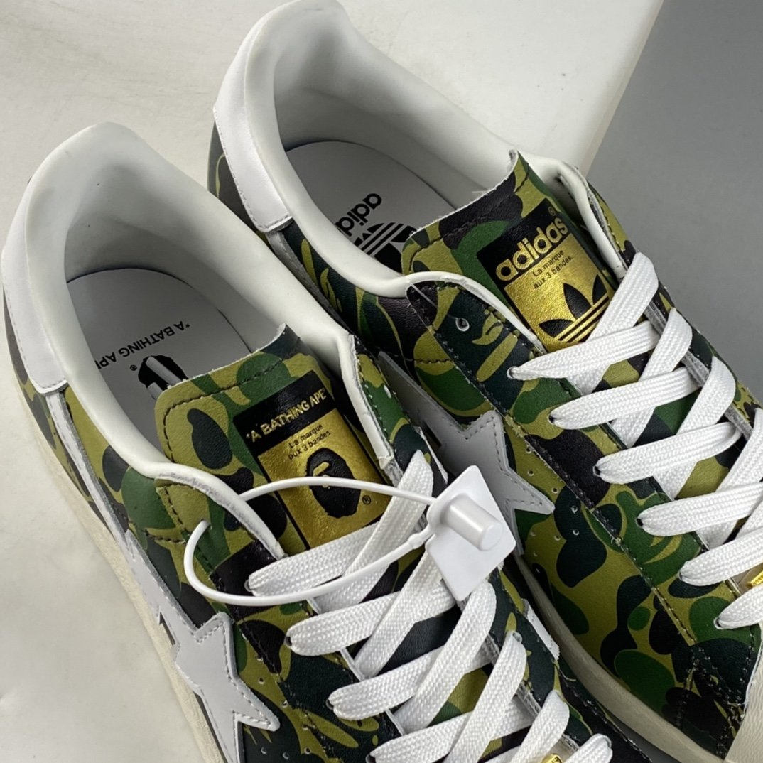 BAPE x Adidas Superstar 80s ape-man joint shell-toe full-top casual sneakers GZ8981