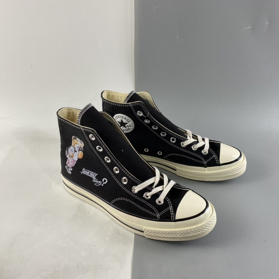 Converse Chuck 1970s Bear Cartoon Joint Classic Graffiti Limited Samsung Elevation Casual Shoes 162050C