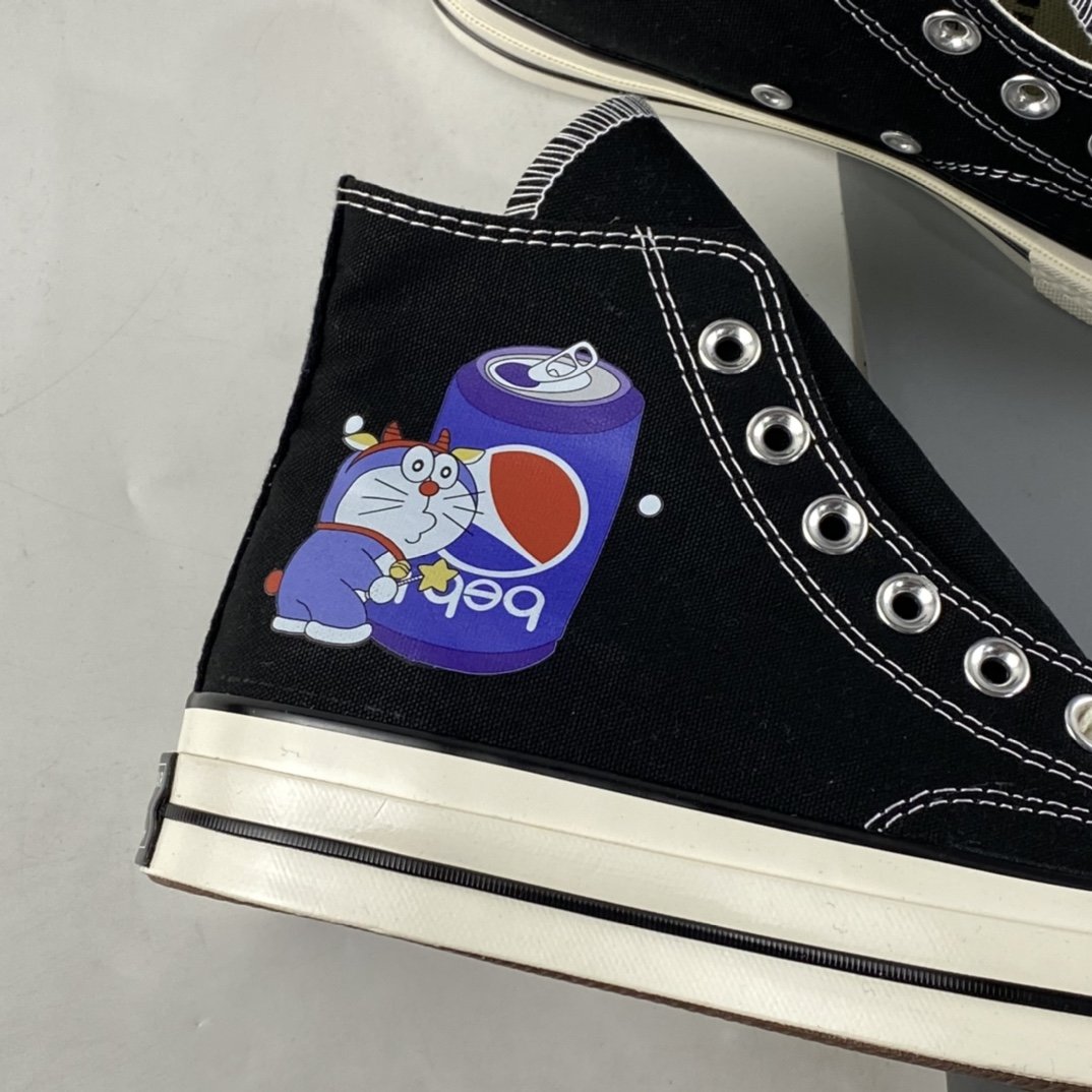 Converse Chuck 1970s Doraemon Joint Classic Graffiti Limited Samsung Elevation Casual Shoes 162050C