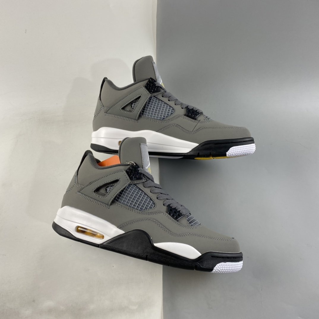 Air Jordan 4 Retro ”Cool Grey” AJ4 Joe 4 Cool Grey Real Header Layer Leather 308497-007