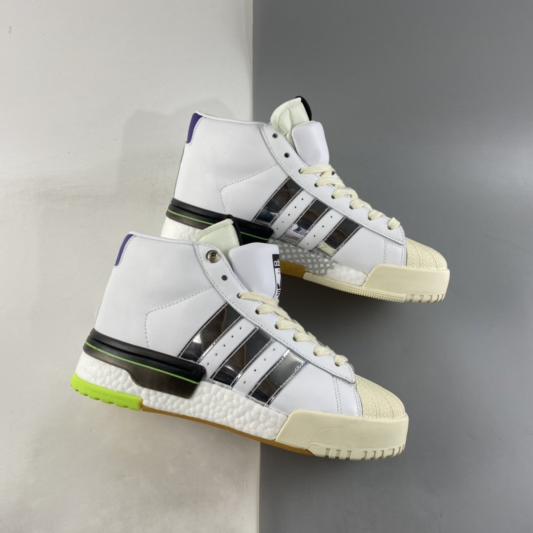 Adidas Rivalry RM Chi Boost Striped Contrast Color Platform High-Top Casual Shoes FY3501