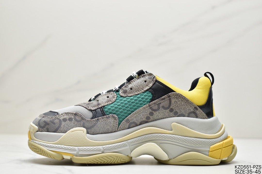 Gucci x Balenciaga Triple S Clear Sole Sneaker”The Hacker Project”时装681067 UMO20 9795