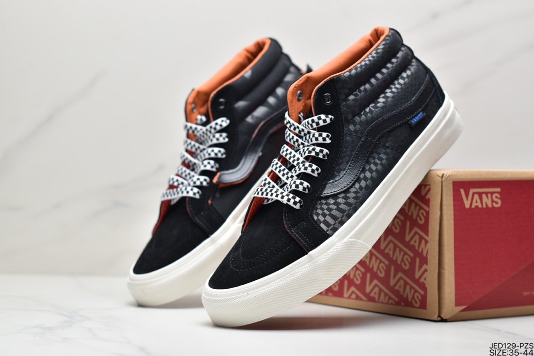 Vulcanized Vans VANS Sk8-Mid Classic Mid-Help Men's and Women's Casual Sports Sneakers