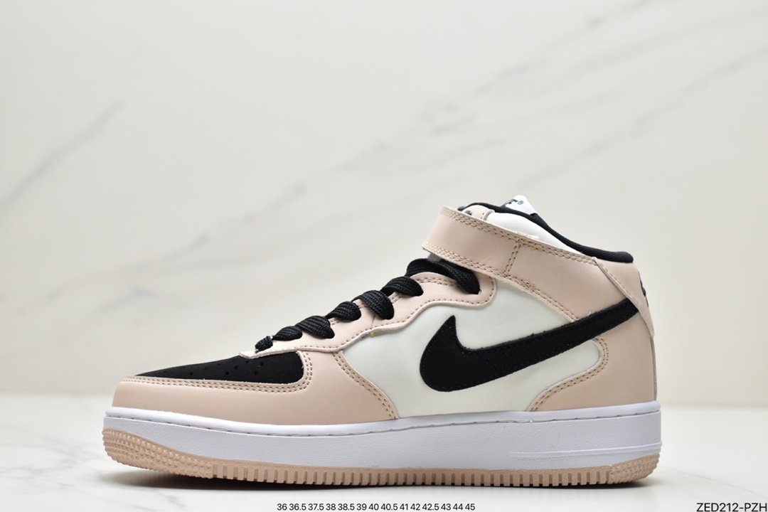 Nike Air Force 1 Mid '07 ”Beige Black” Mid Air Force One Casual Sneakers HD2523-156