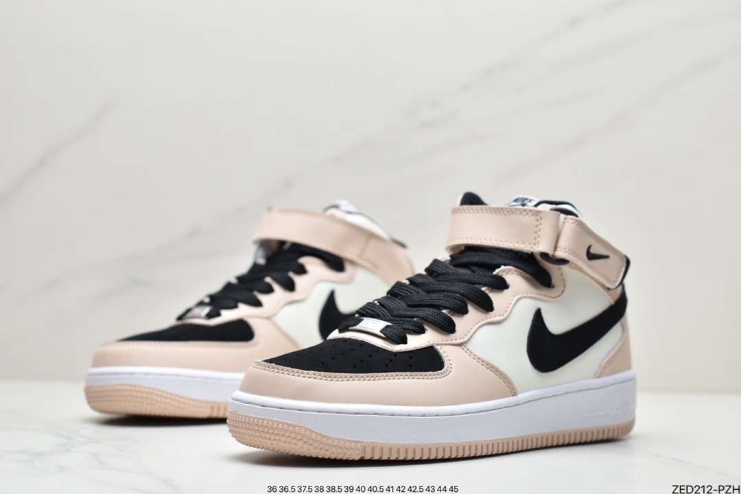 Nike Air Force 1 Mid '07 ”Beige Black” Mid Air Force One Casual Sneakers HD2523-156