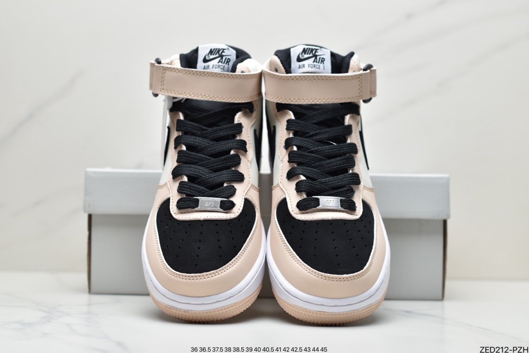 Nike Air Force 1 Mid '07 ”Beige Black” Mid Air Force One Casual Sneakers HD2523-156