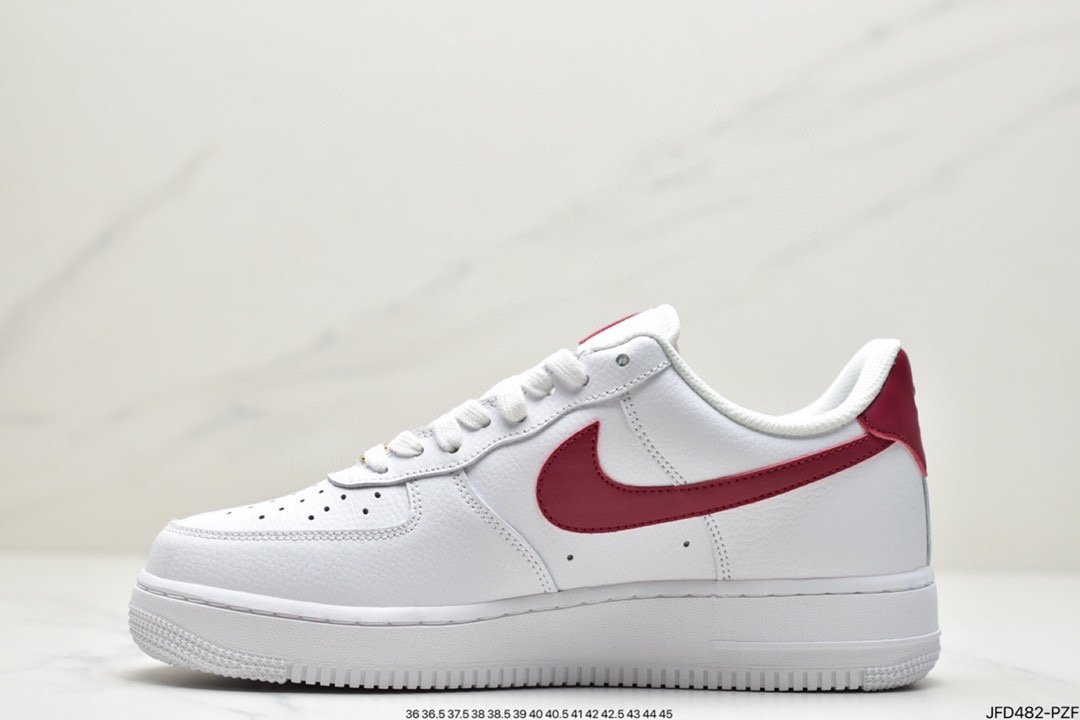 Nike Air Force 1 Low ”White Red Hook Gold Label” These shoes are low-top 315115-154