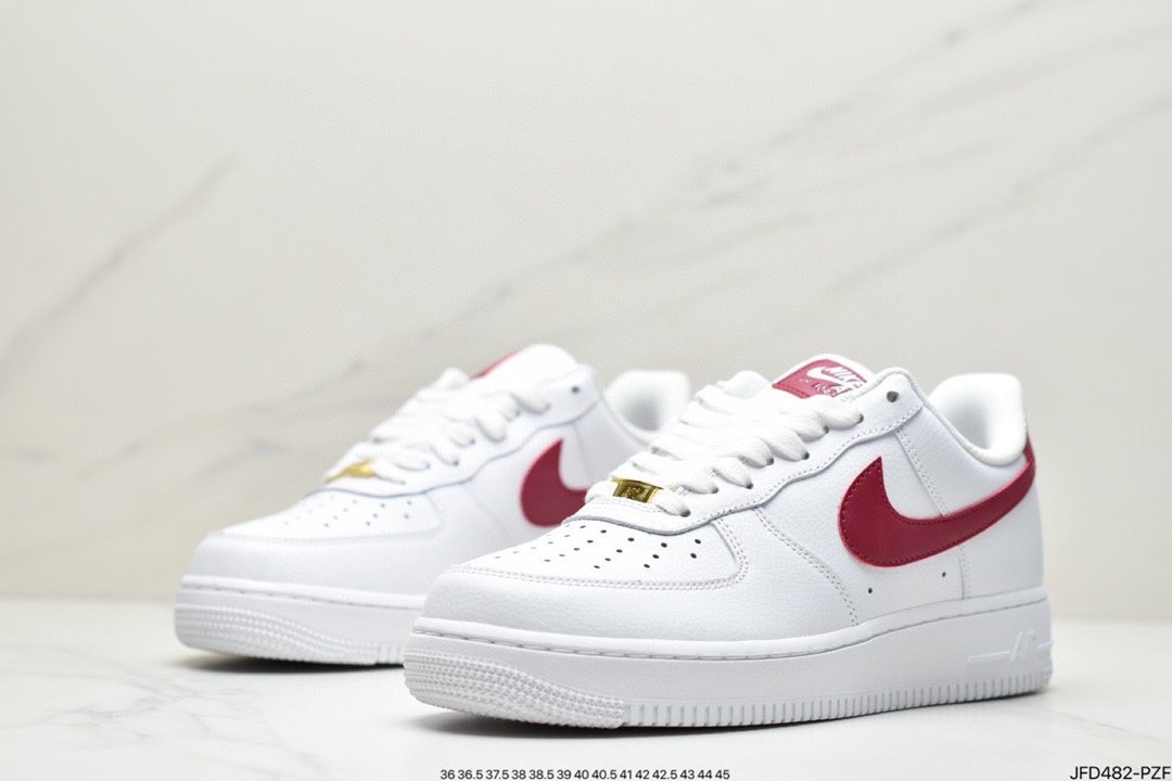 Nike Air Force 1 Low ”White Red Hook Gold Label” These shoes are low-top 315115-154