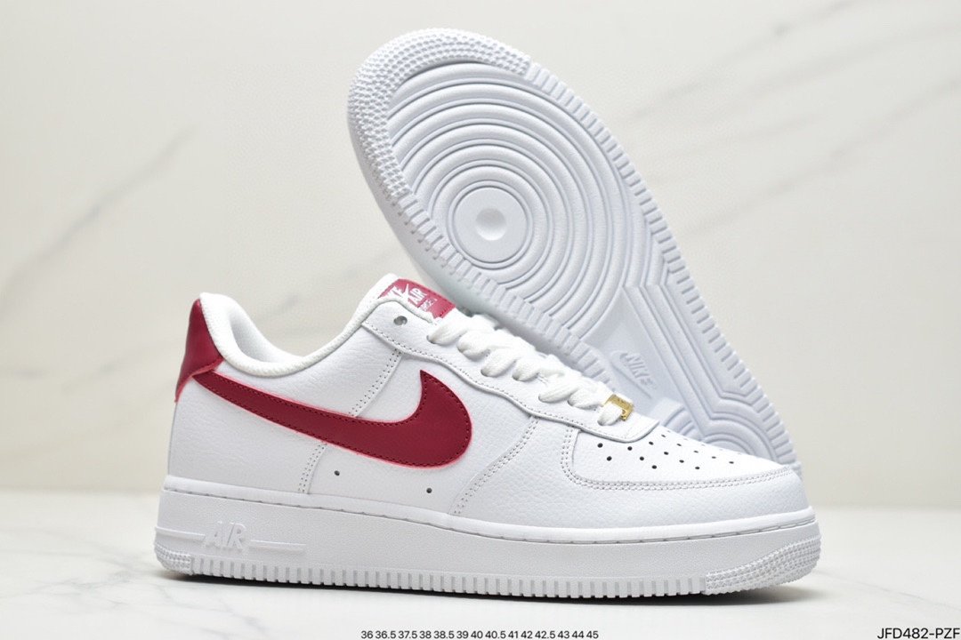 Nike Air Force 1 Low ”White Red Hook Gold Label” These shoes are low-top 315115-154