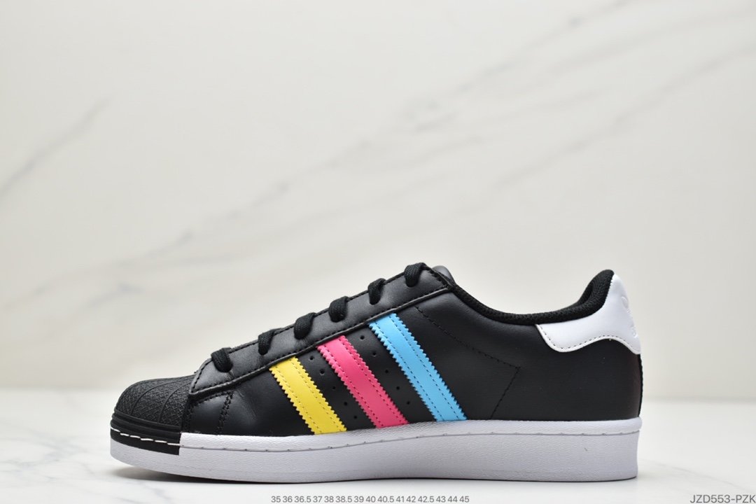 Adidas Originals SuperStar Fashion Three Bars Shell Head Classic Sneakers FU9520