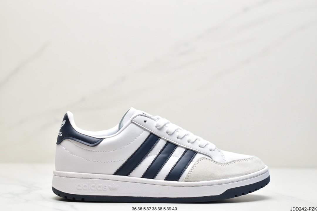 Adidas Originals Team Court Clover Retro Classic Versatile Casual Sneakers EG9734