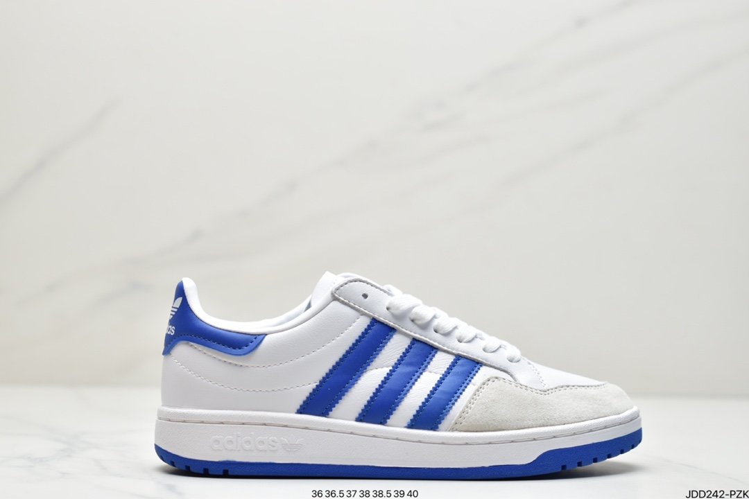 Adidas Originals Team Court Clover Retro Classic Versatile Casual Sneakers EG9734