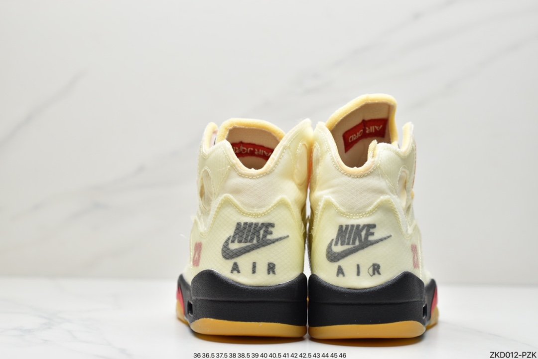 OFF-WHITE x Air Jordan 5 ”Sail” AJ5 this DH8565-100