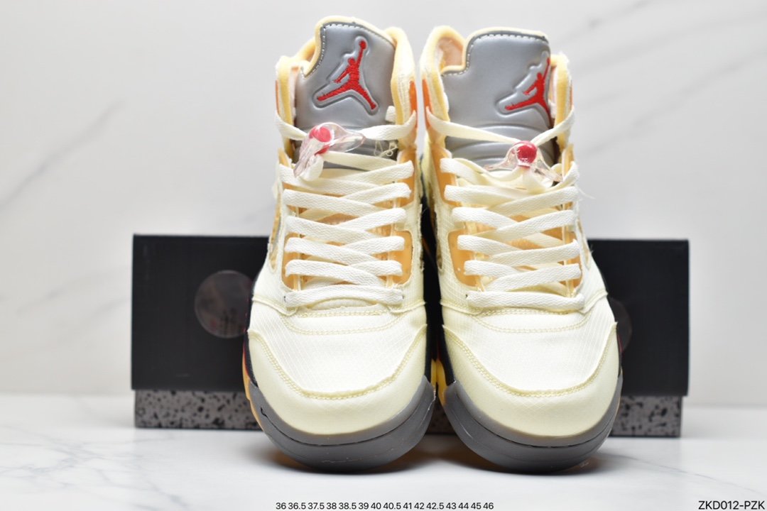 OFF-WHITE x Air Jordan 5 ”Sail” AJ5 this DH8565-100