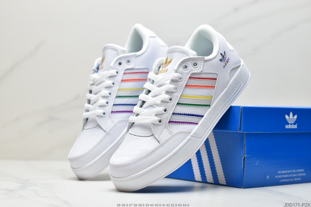 Adidas Hardcourt Low white color gradient retro trend sneakers FX0625