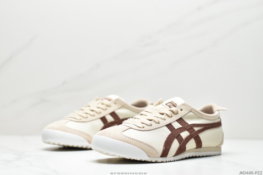 Onitsuka Tiger Mexico 66 Classic Running Shoes ”Leather White White Grey Black” 1183B815