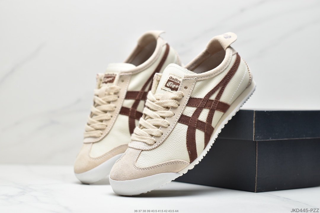 Onitsuka Tiger Mexico 66 Classic Running Shoes ”Leather White White Grey Black” 1183B815