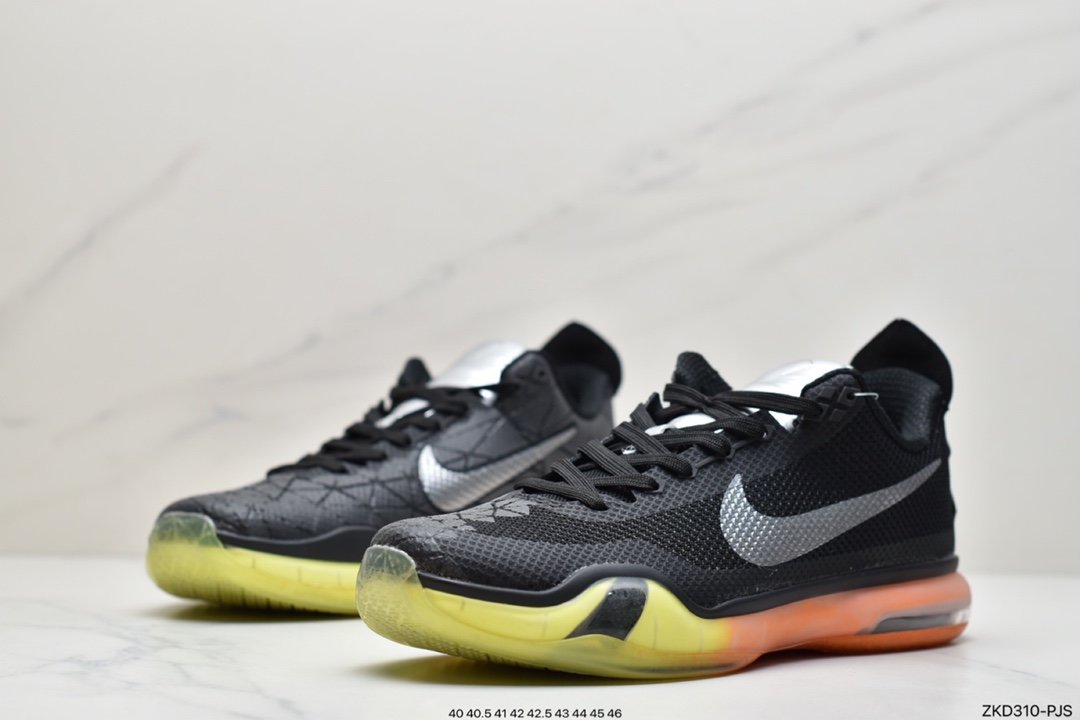 Nike ZOOM Kobe 10 EP ”AS All Star” ZK10 Kobe 10 low-top sports basketball shoes ”All Star Black Yellow Green” 742546-097